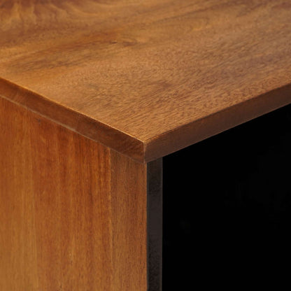 Sideboard mit Speicher Walnuss 80 x 33 x 75 cm Massivholz Mango