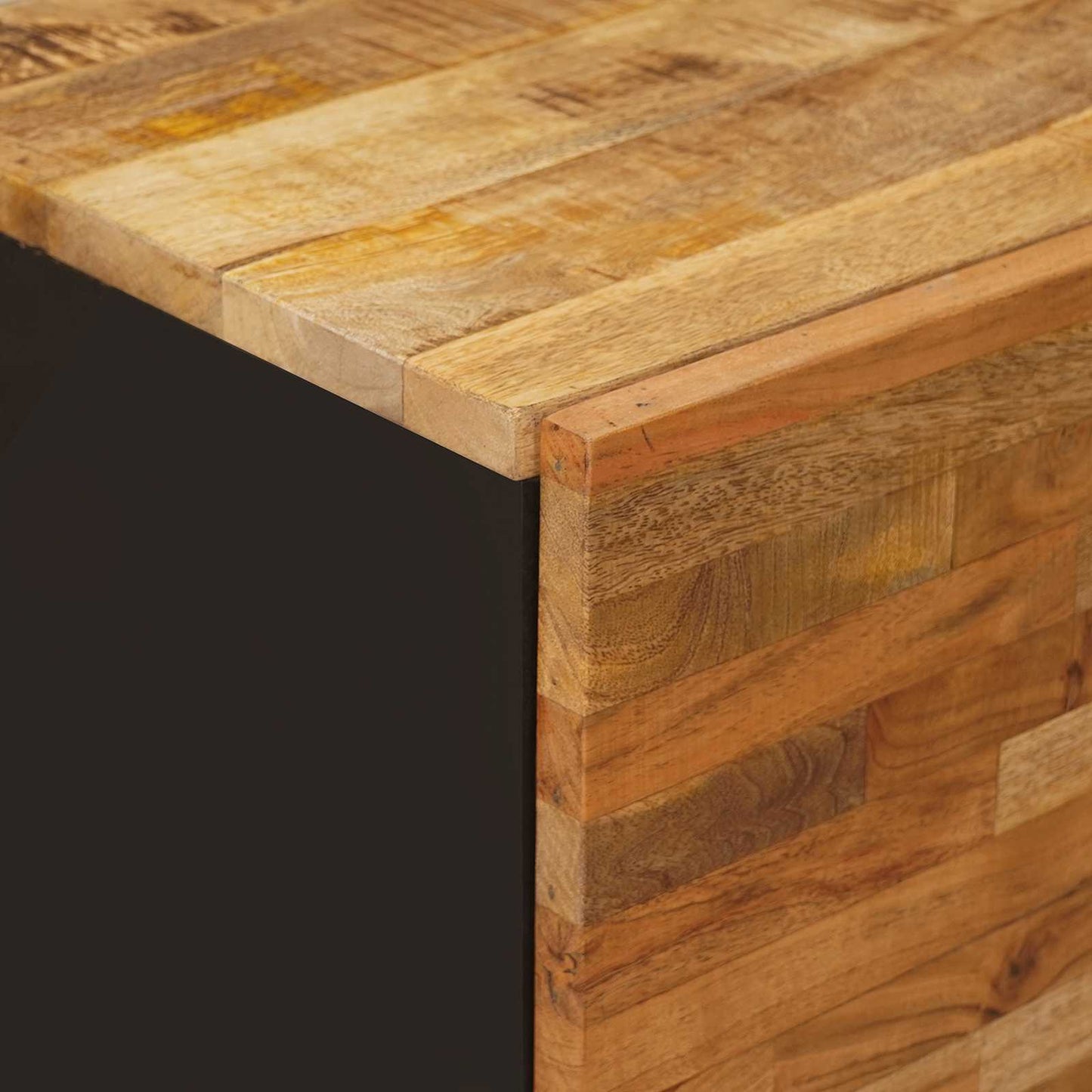 Seitenschrank mit Tür Braun 40 x 33 x 75 cm Massivholz Mango