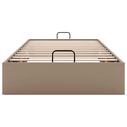 Ottoman-Bett ohne Matratze Cappuccino-Braun 80x200cm Kunstleder