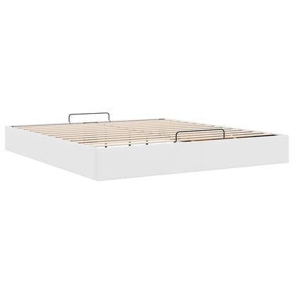 Ottoman-Bett ohne Matratze Weiß 180x200 cm Kunstleder