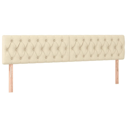 Ottoman-Bett mit Matratzen Creme 180x200 cm Stoff