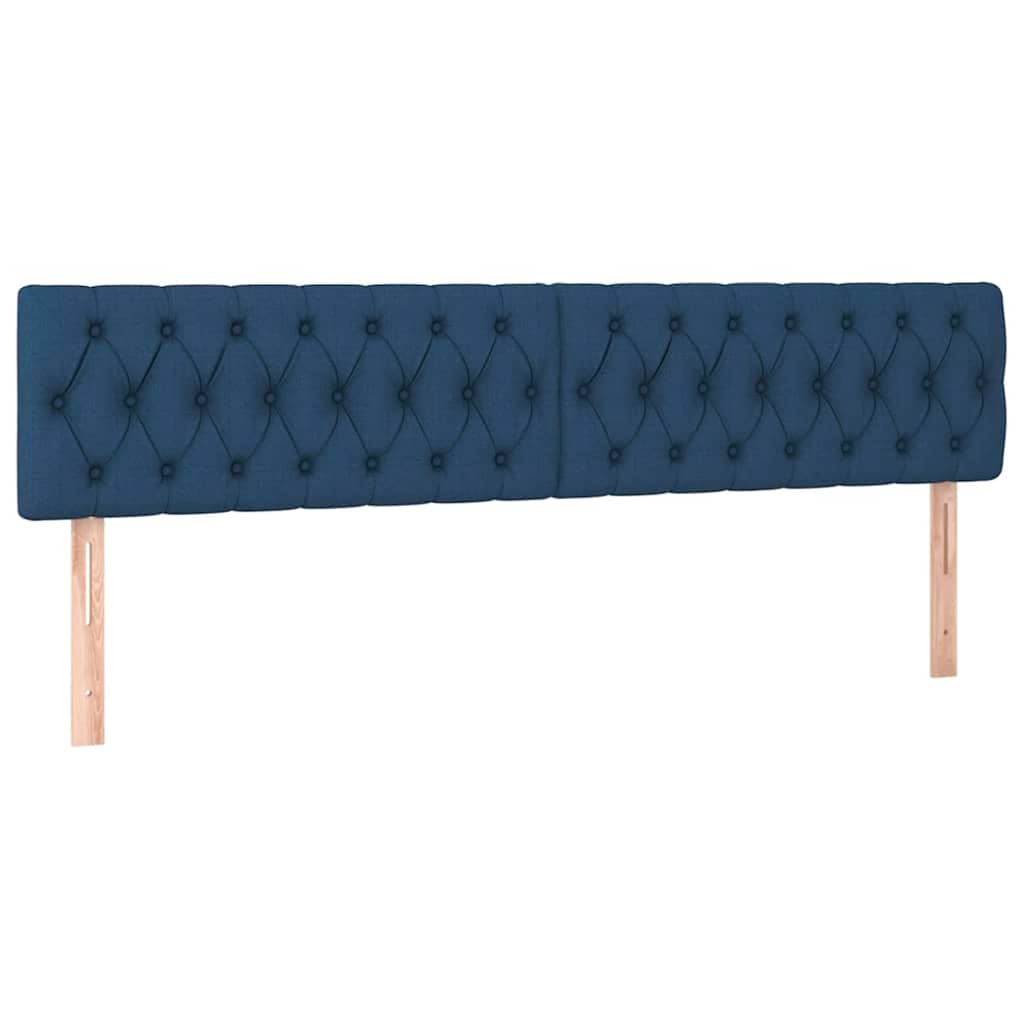 Ottoman-Bett mit Matratzen Blau 180x200 cm Stoff