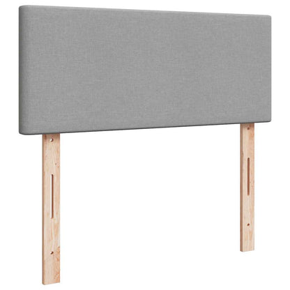 Ottoman-Bett mit Matratze & LEDs Hellgrau 120x190 cm Stoff