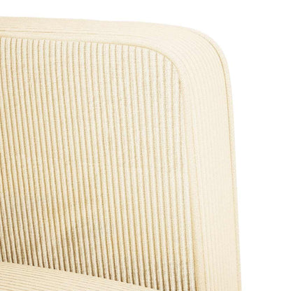 Sessel mit Armlehnen Creme 54 cm Cordstoff