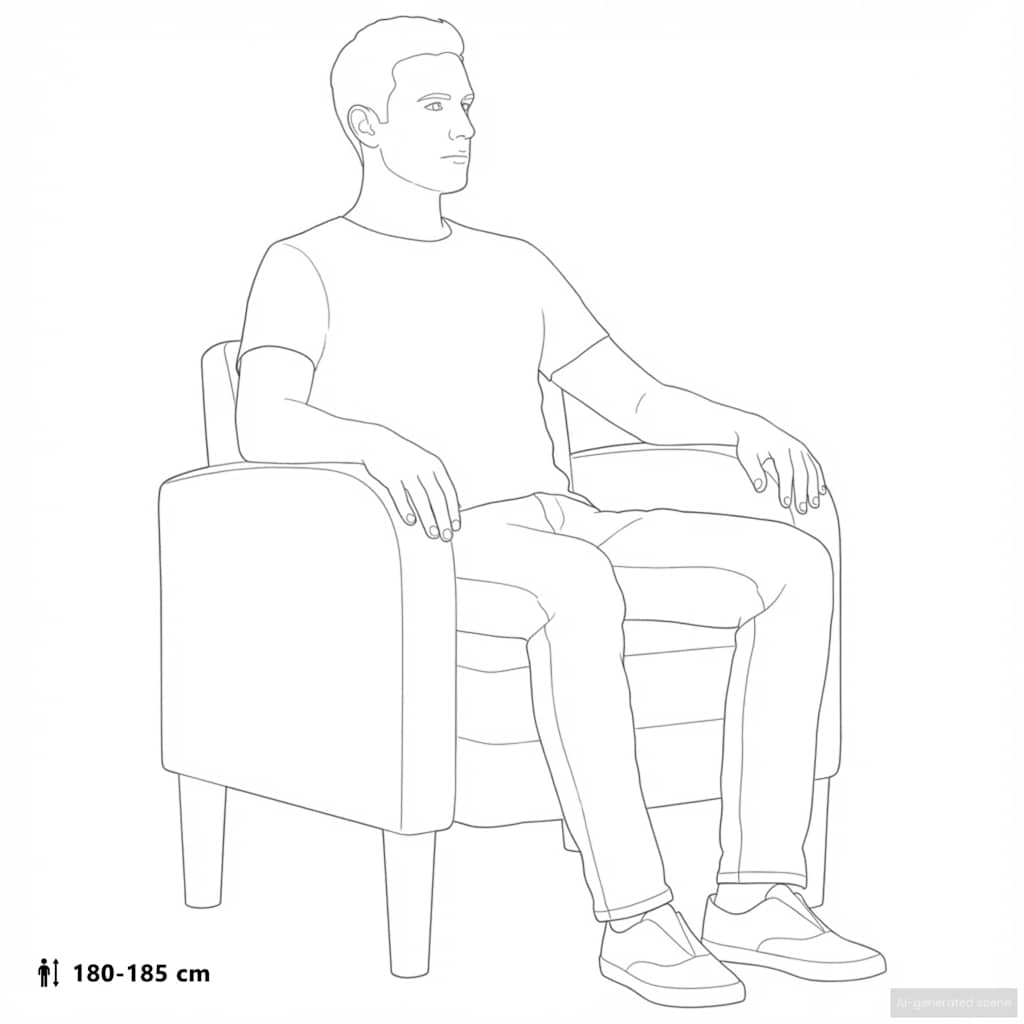 Sessel mit Armlehnen Grau 54 cm Kunstleder