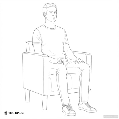 Sessel mit Armlehnen Creme 53 cm Stoff