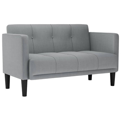 Zweisitzer-Sofa Hellgrau 111 cm Stoff