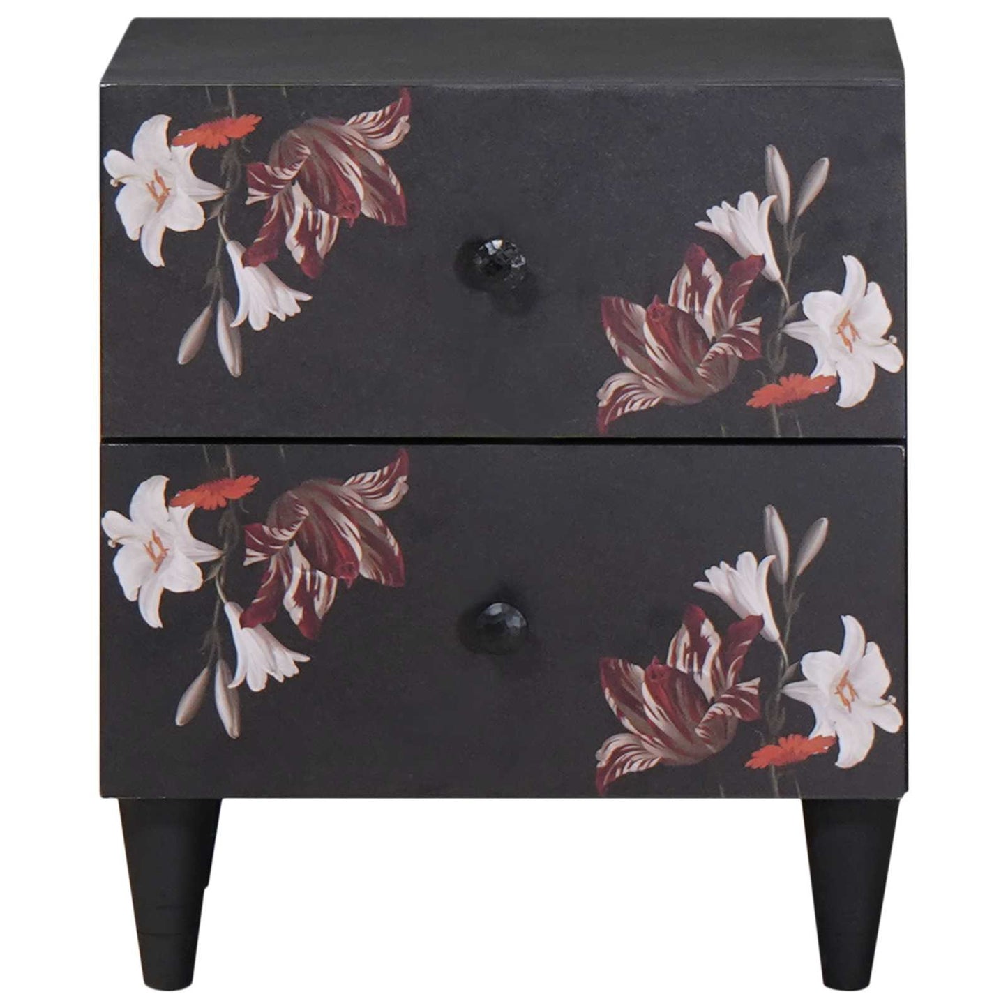 Nachttisch 2 pcs Braun 40 x 33,5 x 46 cm Massivholz Mango