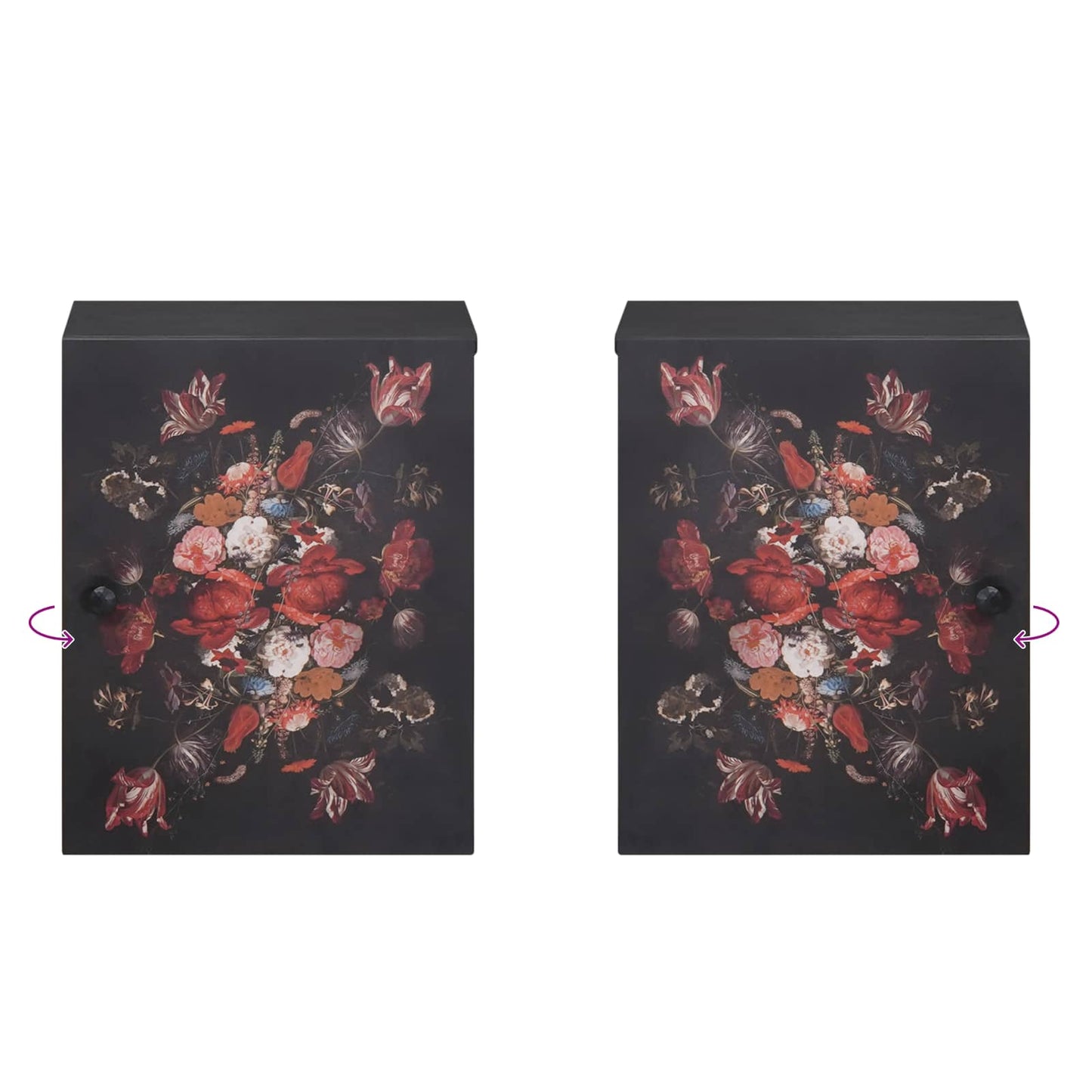 Hängeschrank Mehrfarbig 38 x 33,5 x 48 cm Massivholz Mango