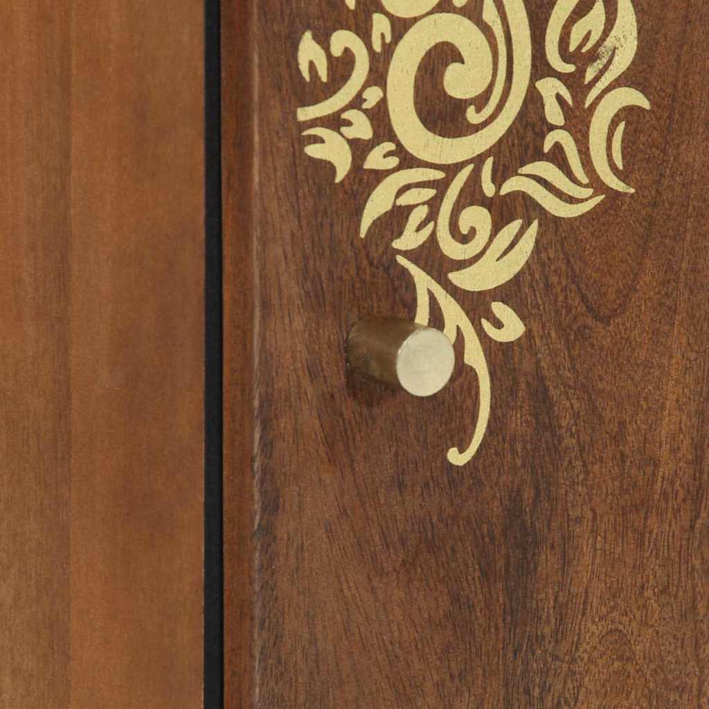 Wandschrank mit Tür Honigbraun 38 x 33 x 48 cm Massivholz Mango