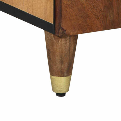 Sideboard mit Regal Braun 60 x 33 x 75 cm Massivholz Mango