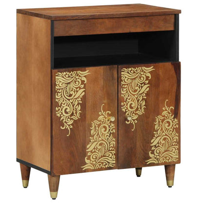 Sideboard mit Regal Braun 60 x 33 x 75 cm Massivholz Mango