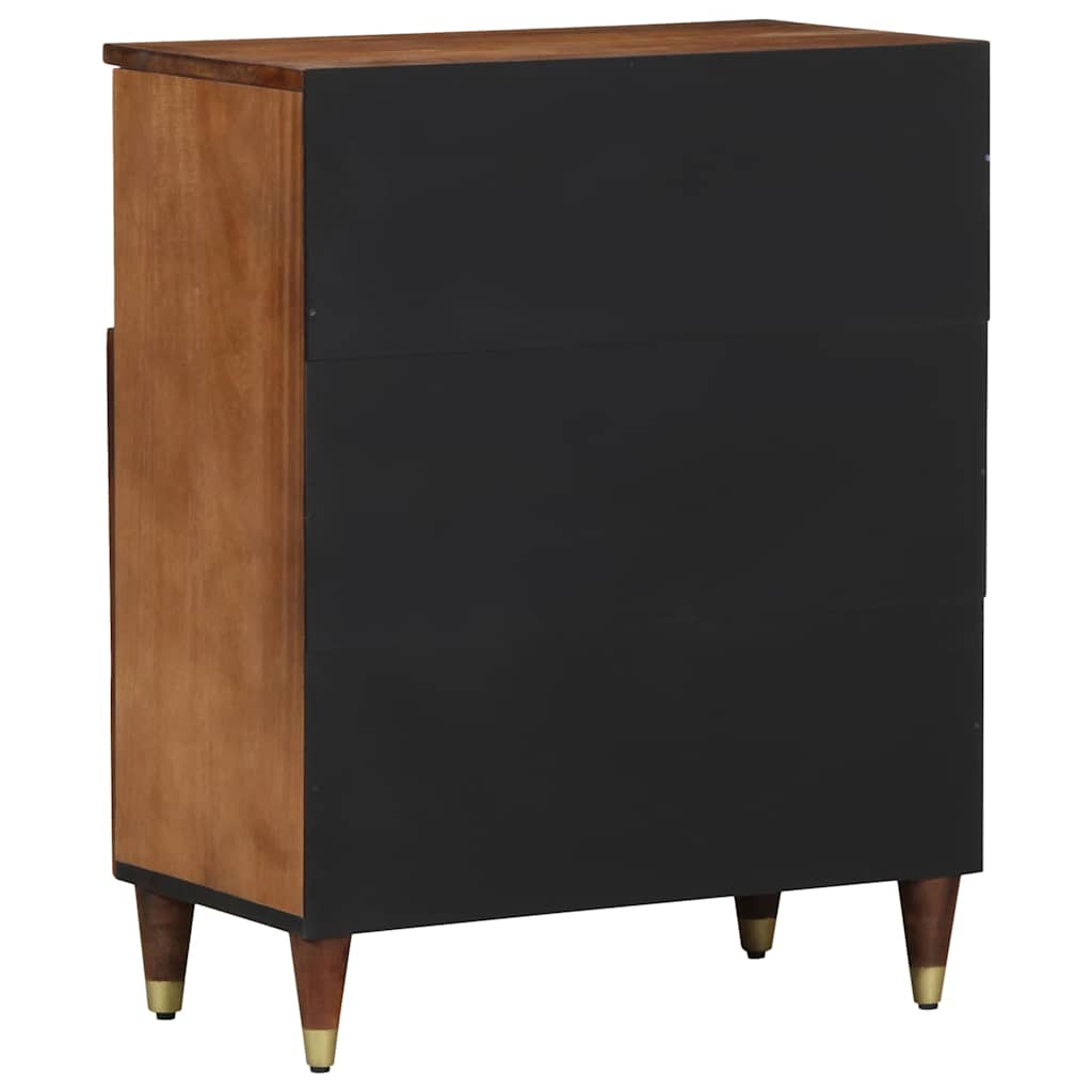 Sideboard mit Regal Braun 60 x 33 x 75 cm Massivholz Mango