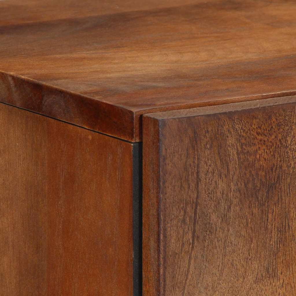 Highboard mit Regal Braun 60 x 33 x 100 cm Massivholz Mango