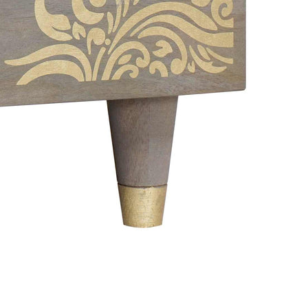 Couchtisch Grau 100 x 54 x 40 cm Massivholz Mango