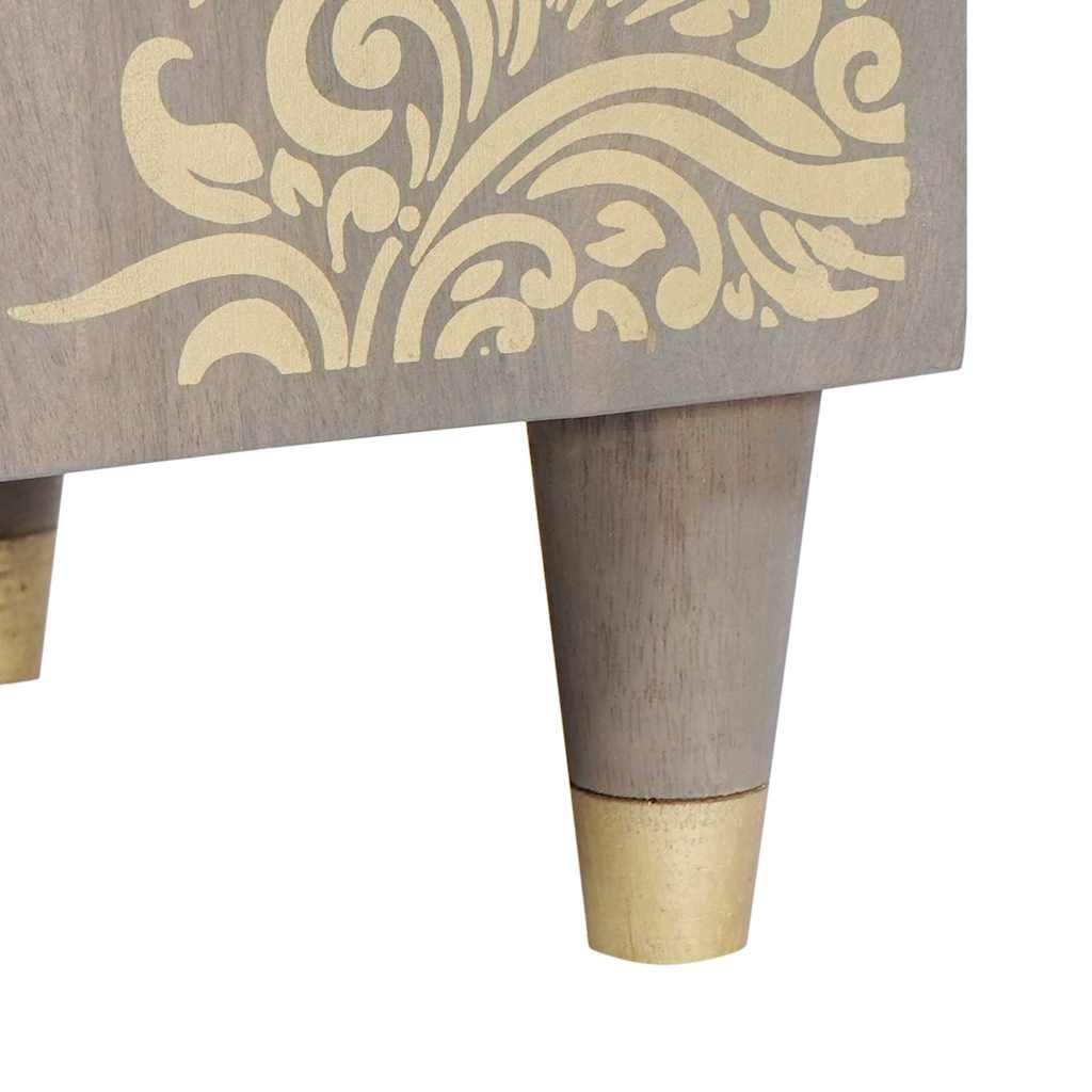 Badezimmerschrank Grau 38 x 33 x 160 cm Massivholz Mango