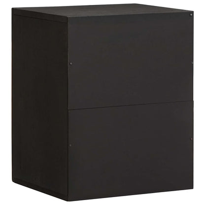 Wandschrank mit Tür Schwarz 38 x 33 x 48 cm Massivholz Mango