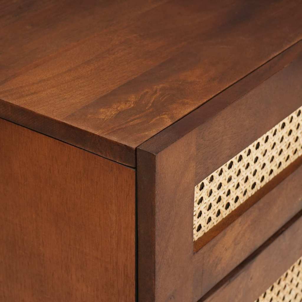 Nachttische mit Schubladen 50 x 33 x 60 cm Massivholz Mango