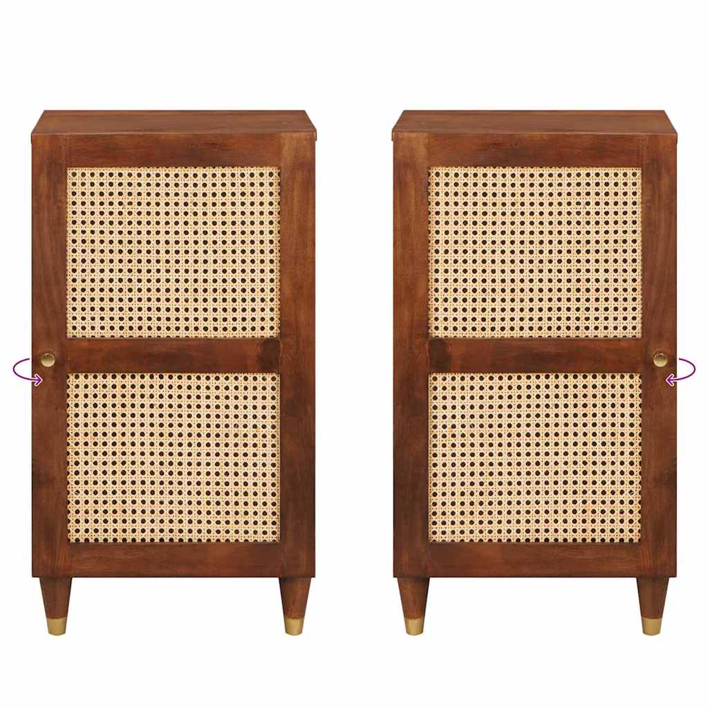 Sideboard Braun 40 x 33,5 x 75 cm Massivholz Mango