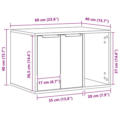 Katzenklo Räuchereiche 60x40x40 cm Holzwerkstoff