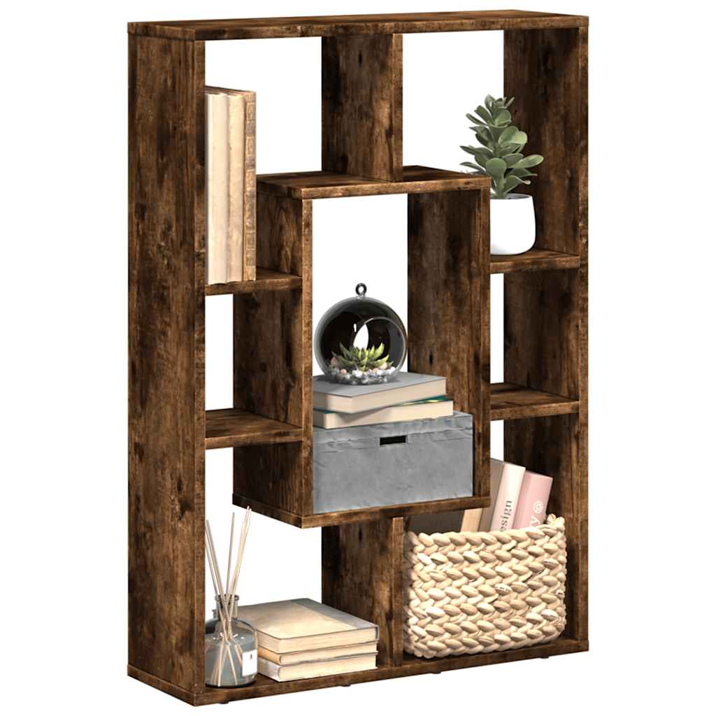 Bücherregal Räuchereiche 63x20x90 cm Holzwerkstoff