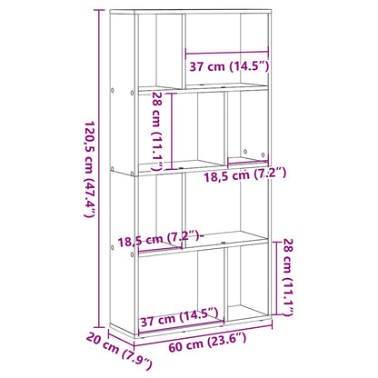 Bücherregal Altholz-Optik 60x20x120,5 cm Holzwerkstoff