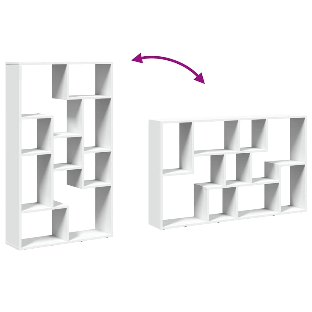 Bücherregal Weiß 72x20x120,5 cm Holzwerkstoff