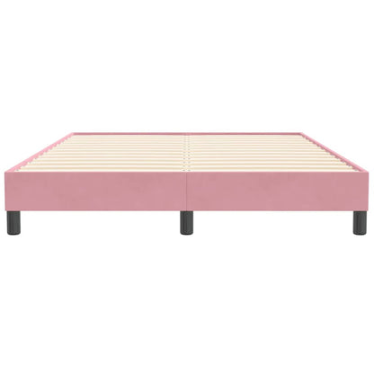 Bettgestell ohne Matratze Rosa 140x210 cm Samt