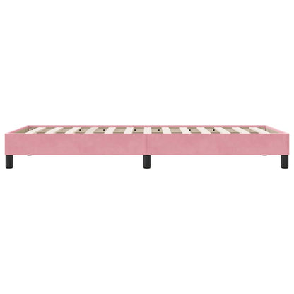 Bettgestell ohne Matratze Rosa 90x220 cm Samt