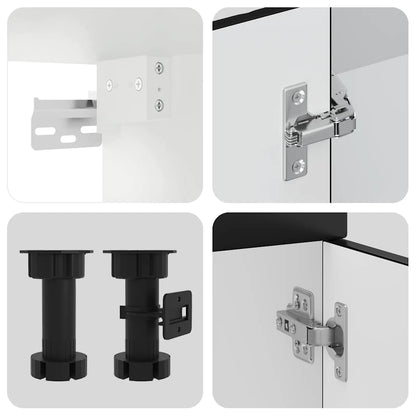 8-tlg. Küchenschrank-Set Kalmar Schwarz Holzwerkstoff