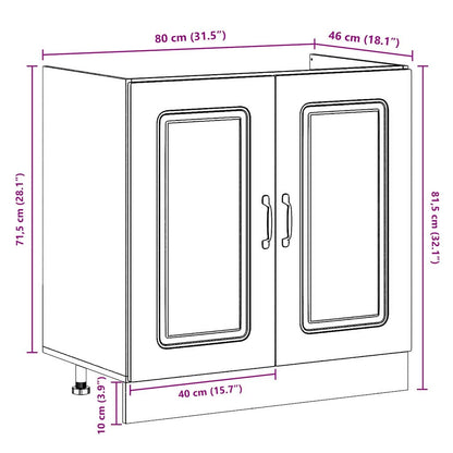 Küchenschrank mit Tür Kalmar Sonoma-Eiche 80 x 46 x 81.5 cm