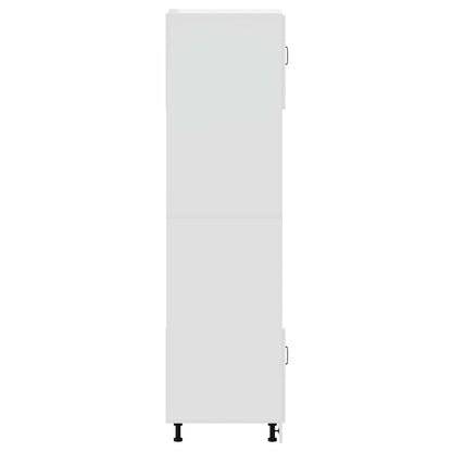 Herdumbauschränke 2 Stk. Lucca Hochglanz-Weiß Holzwerkstoff