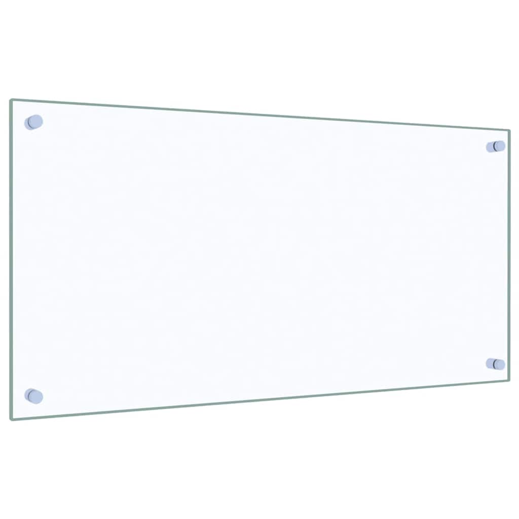 Küchenrückwände 2 Stk. Transparent 80x40 cm Hartglas