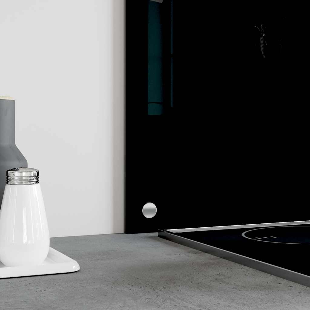 Küchenrückwände 2 Stk. Schwarz 70x40 cm Hartglas