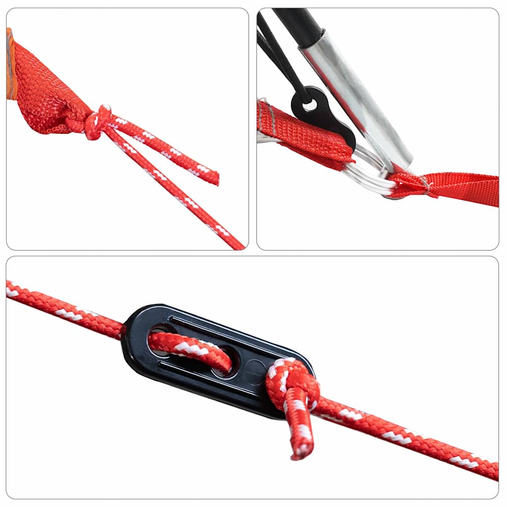 Poolzelt Grau 366 x 305 x 231 cm Polyester und Fiberglas