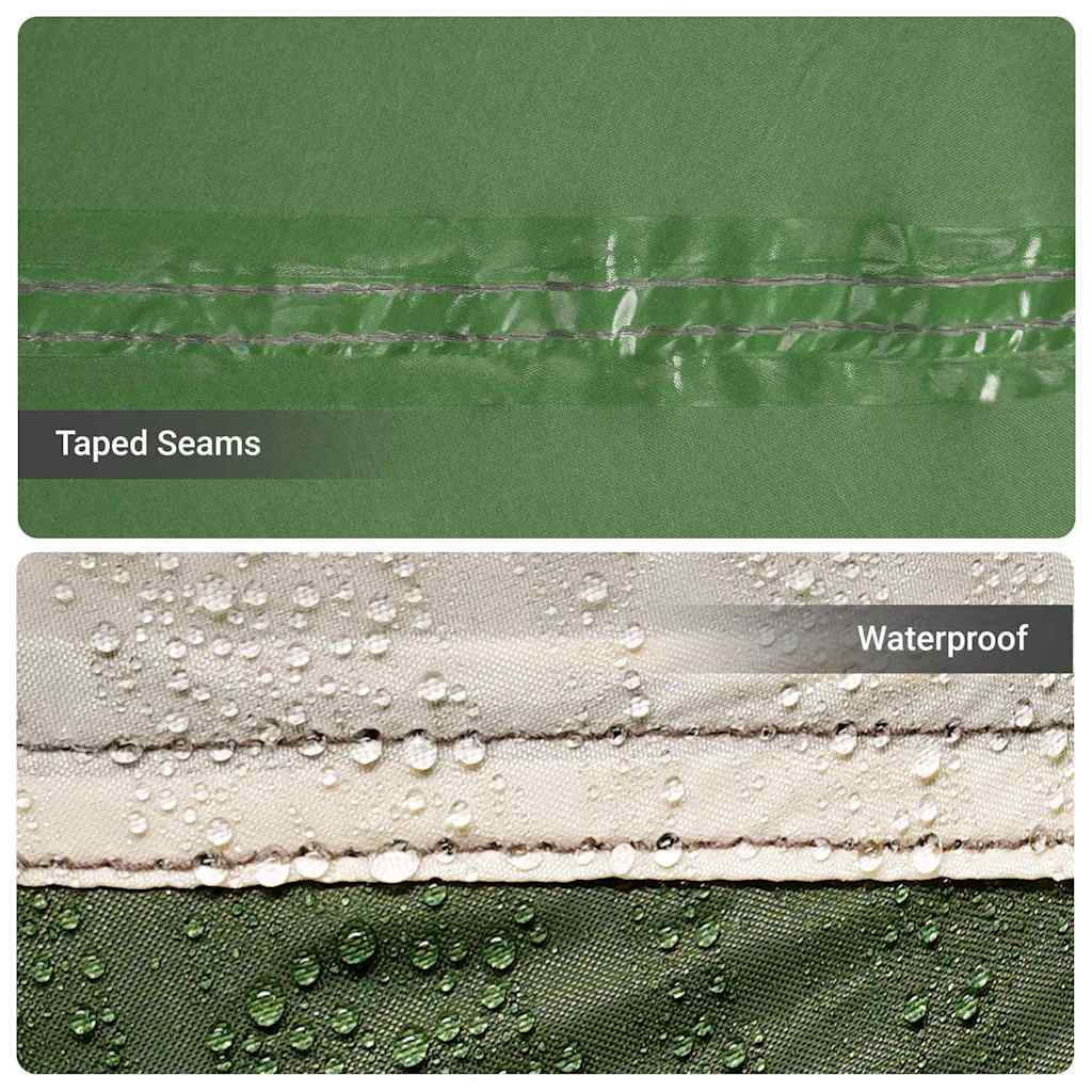 Familienzelt mit Dach Grün und Weiß 315 x 286 x 200 cm