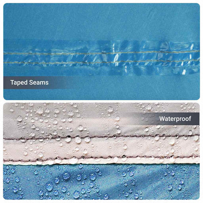 Familienzelt mit Dach Blau und Grau 576 x 325 x 213 cm