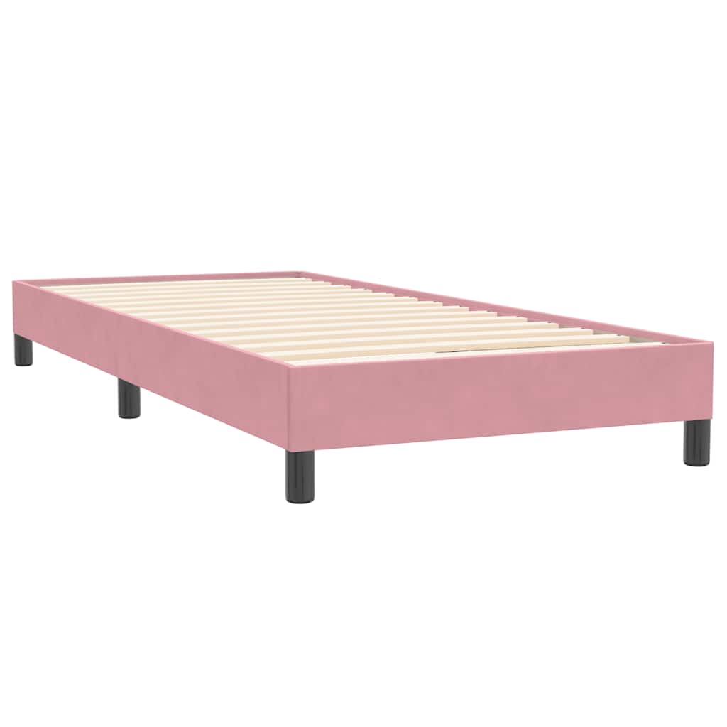 Boxspringbett mit Matratze Rosa 100x220 cm Samt