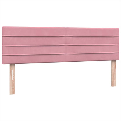 Boxspringbett mit Matratze Rosa 140x220 cm Samt