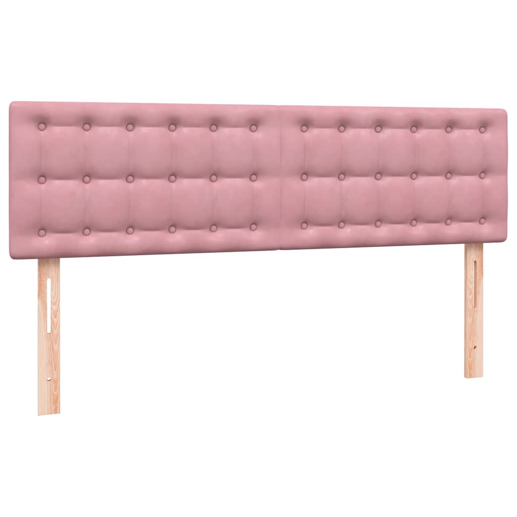 Boxspringbett mit Matratze Rosa 160x210 cm Samt