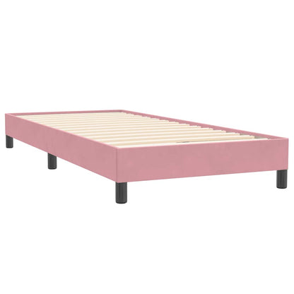 Boxspringbett mit Matratze Rosa 90x220 cm Samt