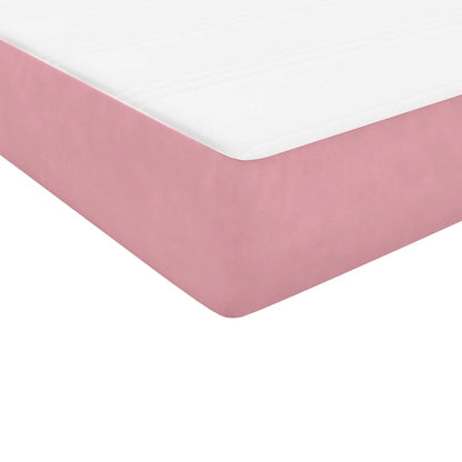 Boxspringbett mit Matratze Rosa 90x220 cm Samt