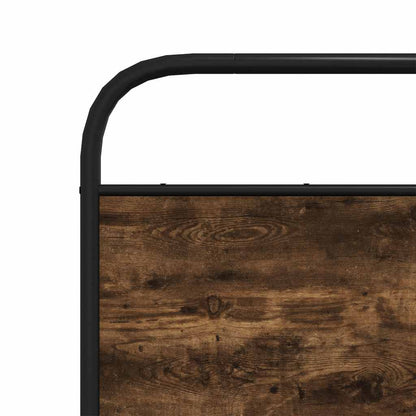 Metallbett ohne Matratze Räuchereiche 200x200 cm