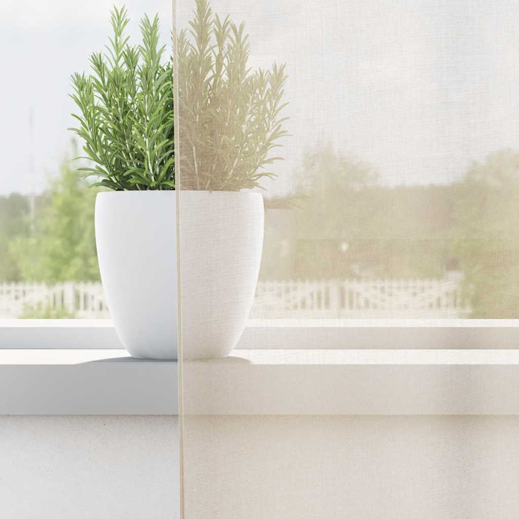 Voile Vorhänge mit Ösen 2 Stk. Creme 140x225 cm