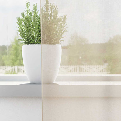 Voile Vorhänge mit Ösen 2 Stk. Creme 140x245 cm