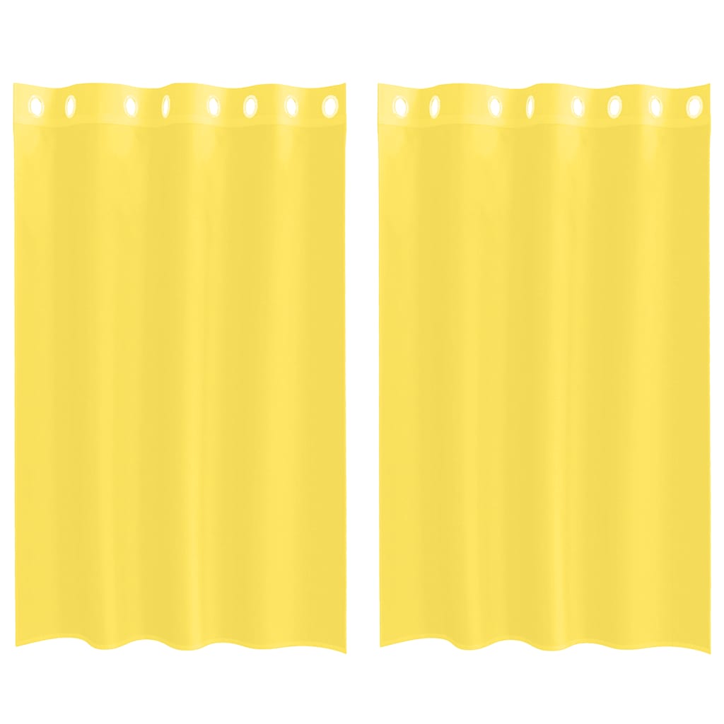Voile Vorhänge mit Ösen 2 Stk. Gelb