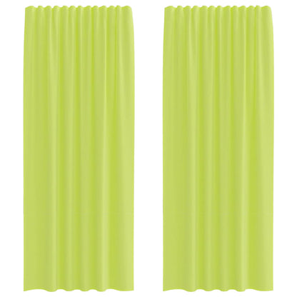 Voile Vorhänge mit Stangentaschen 2 Stk. Apfelgrün