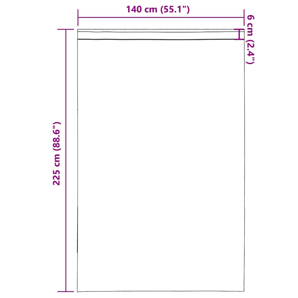 Voile Vorhänge mit Stangentaschen 2 Stk. Braun