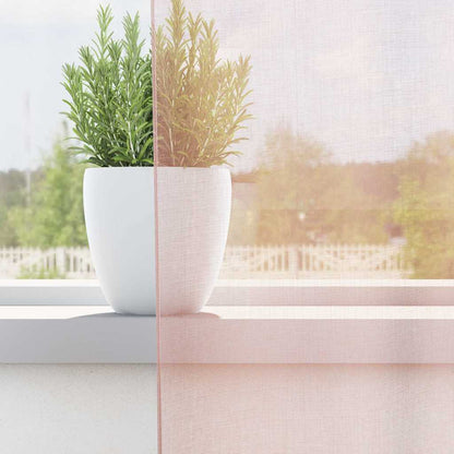 Voile Vorhänge mit Schlaufen 2 Stk. Hellrosa 140x175 cm