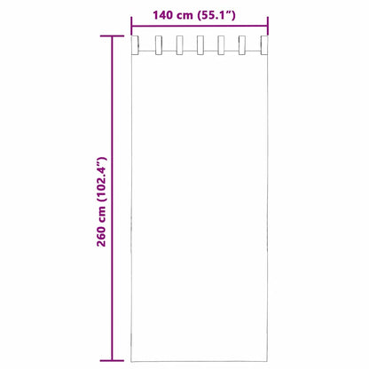 Voile Vorhänge mit Schlaufen 2 Stk. Orange 140x260 cm